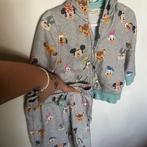 Monica + Andy Disney Character Gray Hoodie and Pants Set